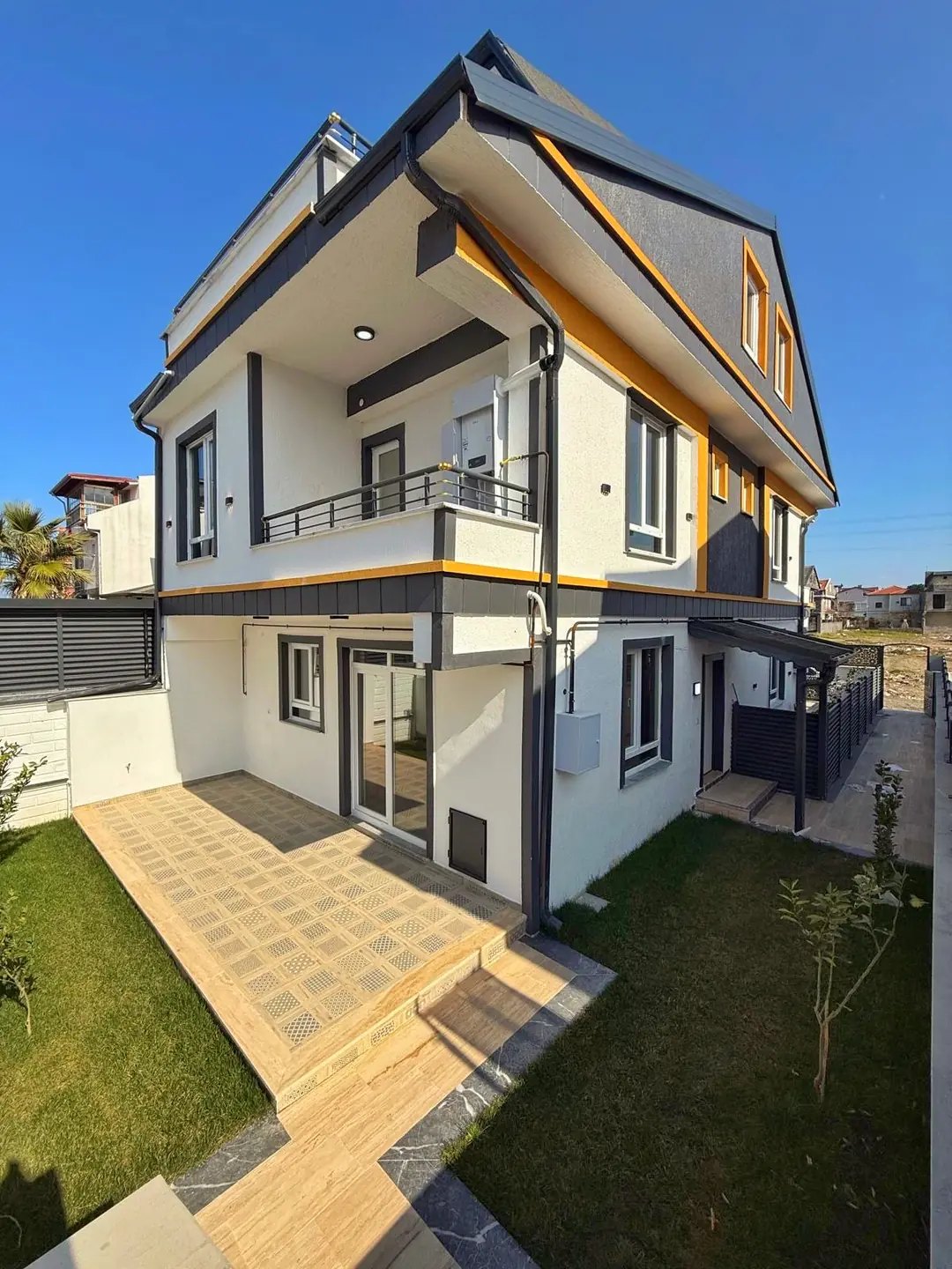 TERAS MİNİ DENİZ MANZARALI, ARKA CEPHE, KOMBİ-ANKASTRE SET HAZIR 3+1 TRİPLEKS VİLLA! KOCAALİ ALANDERE MH — Satılık Villa, Kocaali