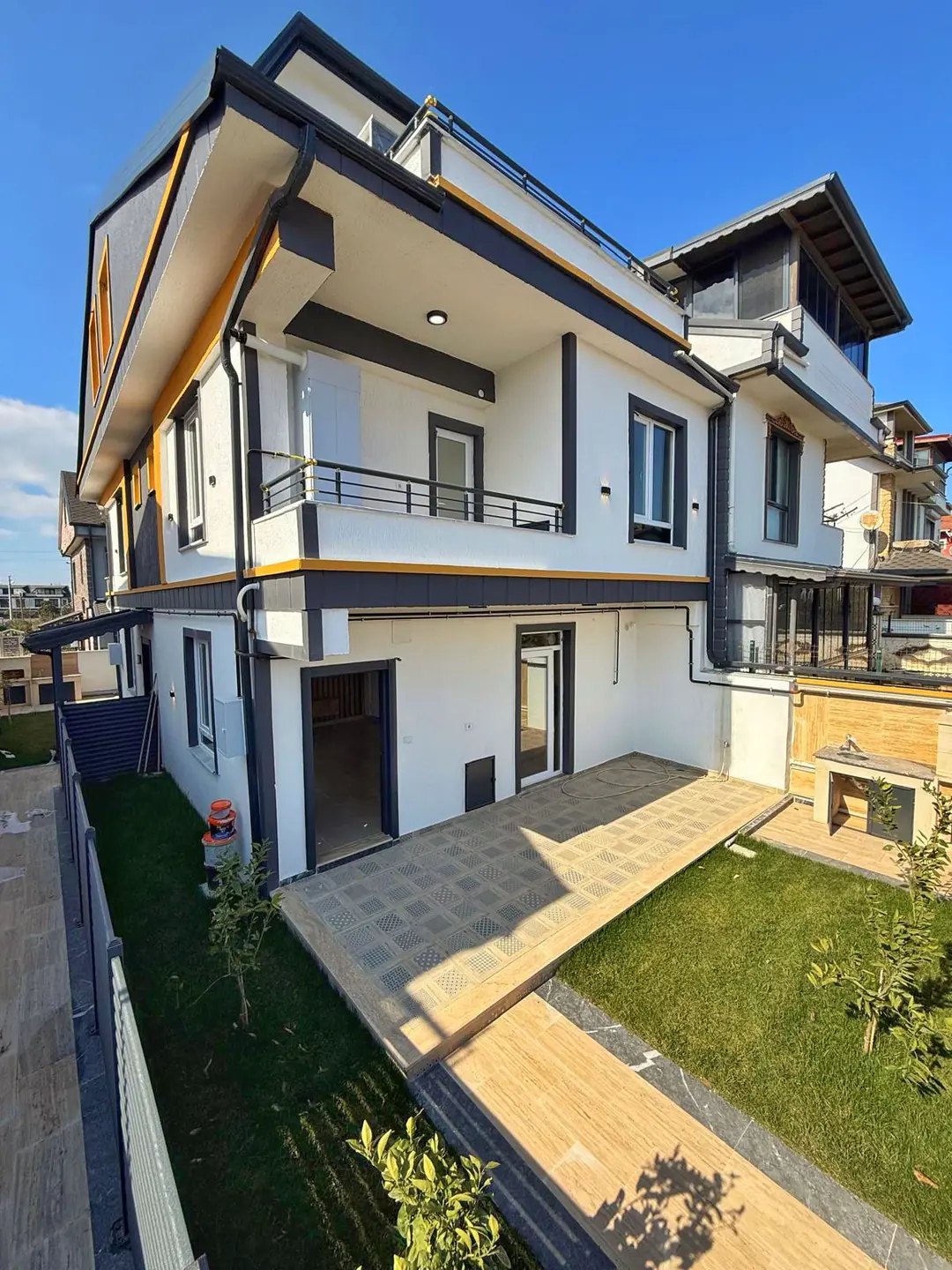TERAS MİNİ DENİZ MANZARALI, ÖN CEPHE, KOMBİ-ANKASTRE SET HAZIR 3+1 TRİPLEKS VİLLA! KOCAALİ ALANDERE MH — Satılık Villa, Kocaali